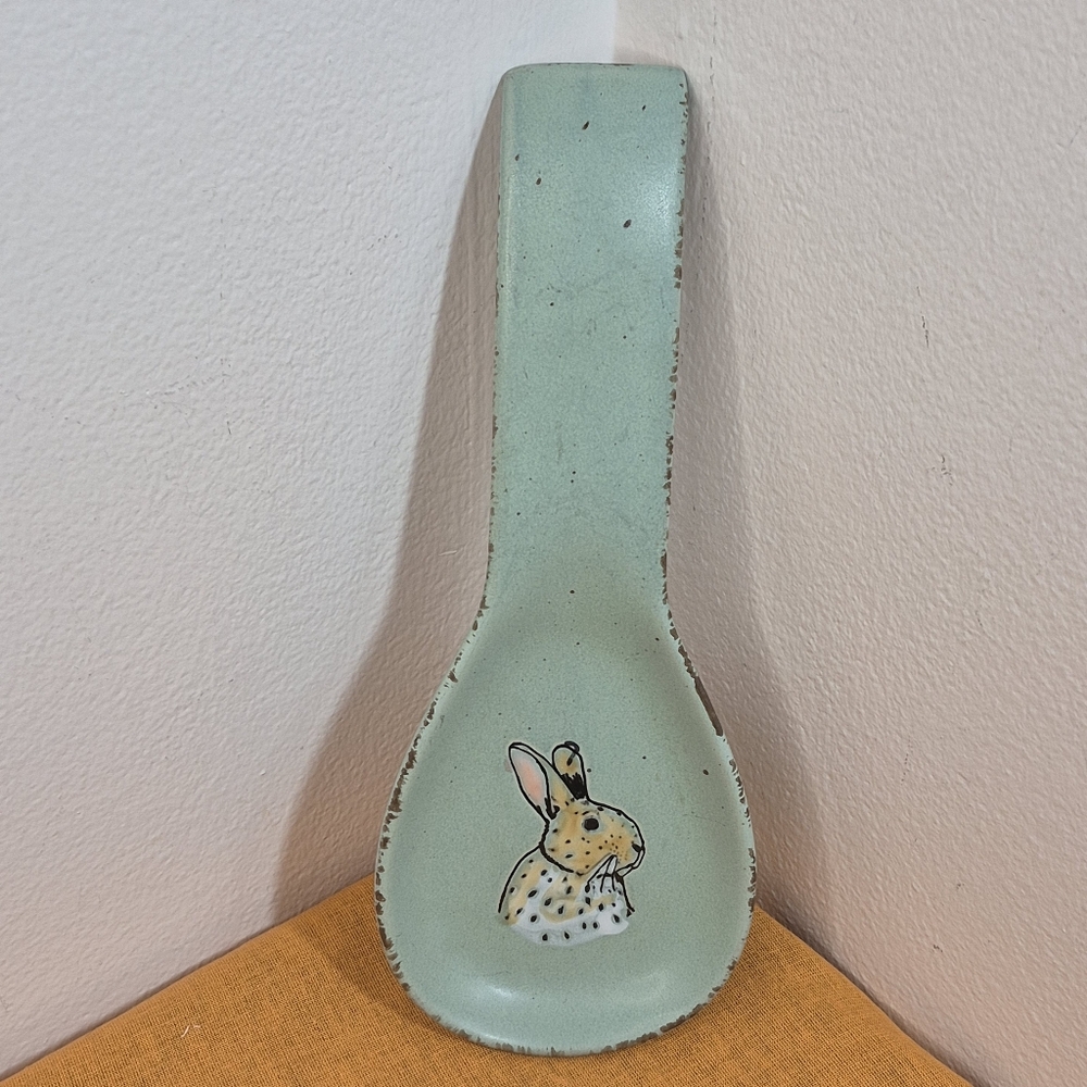 inHomestylez Bunny Rabbit Stoneware Ceramic Spoon Rest